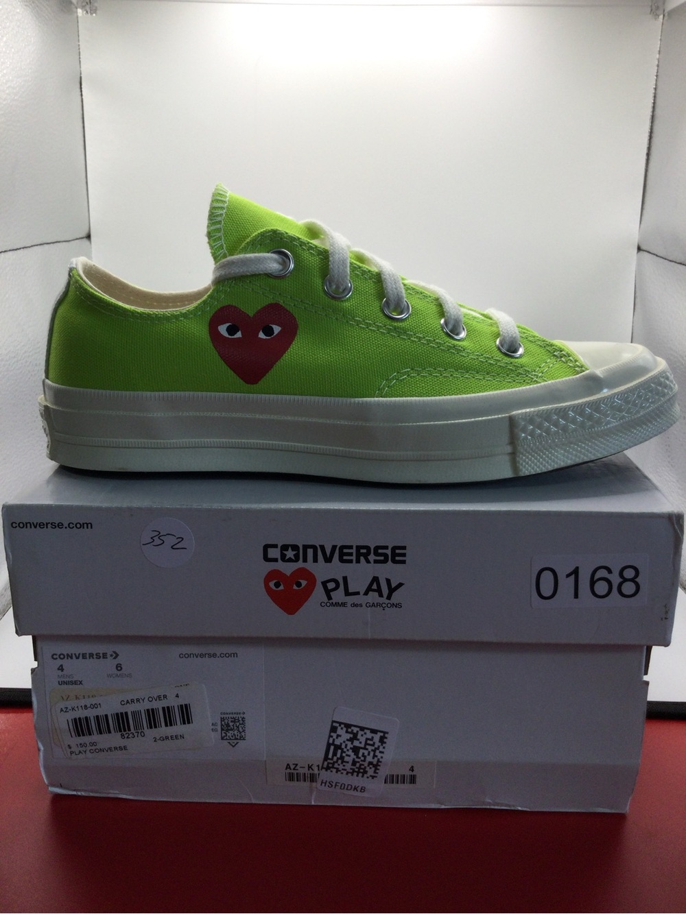 Converse Play x Comme des Garçons Low Top Sneaker - Neon Green